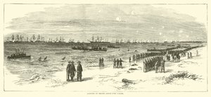 Landing av tropper over Fort Fisher, januar 1865 av American School