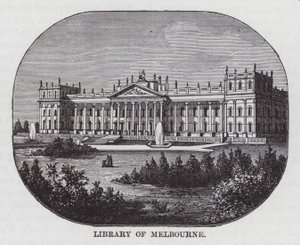Library of Melbourne (gravering) av American School