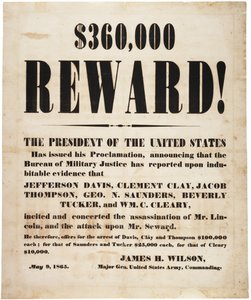 Lincoln-attentatbelønning, 9. mai 1865