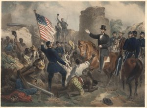 Lincoln i City Point, pub. 1865 av American School