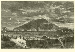 Lookout Mountain, fra Federal Works on Chattanooga Creek, november 1863 av American School