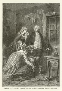 Louis XVI tok avskjed med familien før han ble henrettet av American School