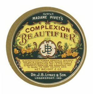 Madame Pivets Complexion Beautifier, etikett av American School