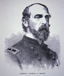 Generalmajor George Meade (1815-72) (gravering) av American School