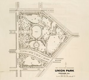 Kart over Union Park, Chicago, Illinois av American School