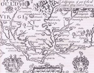 Kart over Virginia, illustrasjon fra Cassell