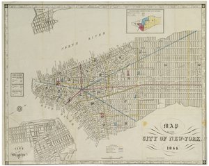 Kart over byen New York. av American School