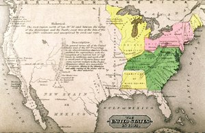 Kart over USA i 1803, fra 