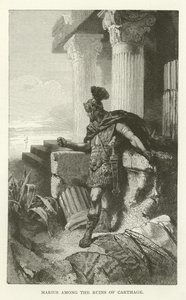 Marius blant ruinene av Kartago
