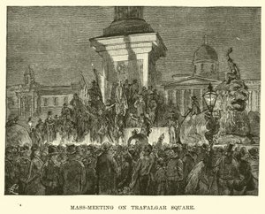 Massemøte på Trafalgar Square av American School