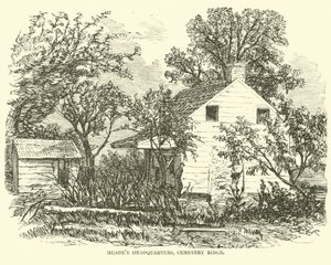 Meades hovedkvarter, Cemetery Ridge, juli 1863 av American School