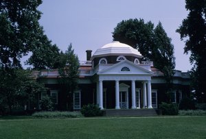 Monticello, designet av Thomas Jefferson av American School