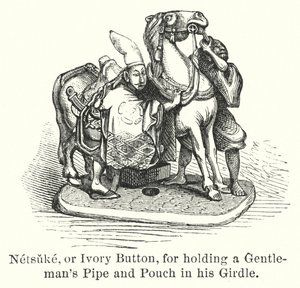 Netsuke, eller elfenbensknapp, for å holde en Gentleman