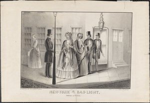 New York av Gas Light, Hooking a Victim, ca. 1850 av American School