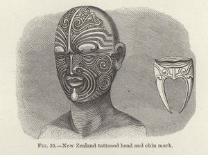 New Zealand tatovert hode og hakemerke av American School