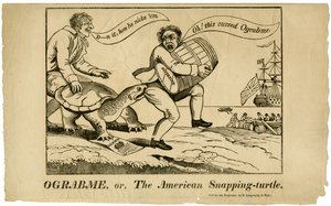 Ograbme, eller The American-Snapping Turtle, 1808 av American School