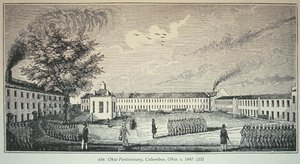 Ohio Penitentiary, Columbus, Ohio, ca. 1847 (gravering) av American School