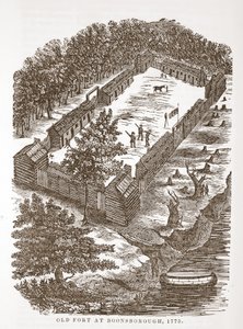 Old Fort i Boonsborough, 1775 av American School