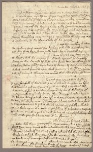 Side 1, Brev fra Abigail Adams til John Adams, 31. mars - 5. april 1776 (blekk på papir) av American School
