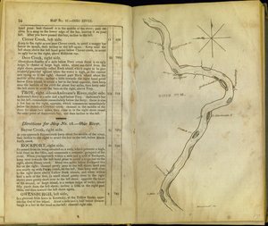 Sider fra The Western Pilot..., av Samuel Cummings, utgitt av G. Conclin, Cincinnati, 1847