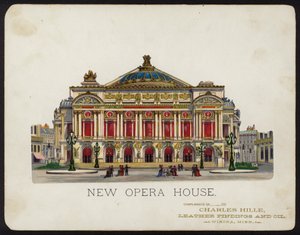 Palais Garnier operahus, Paris, Frankrike (chromolitho) av American School
