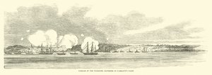 Passasje av Vicksburg-batteriene av Farraguts flåte, juni 1862 av American School