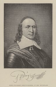 Peter Stuyvesant, generaldirektør for New Netherland (litografi) av American School