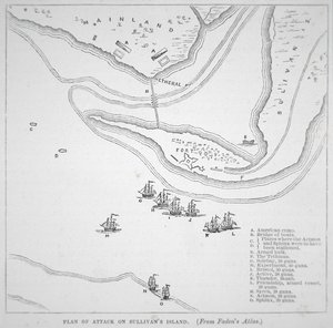 Plan for angrepet på Sullivan's Island av American School