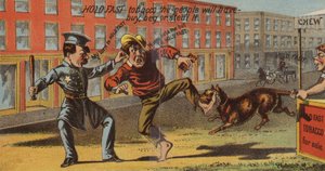 Politimann arresterer tyven av American School