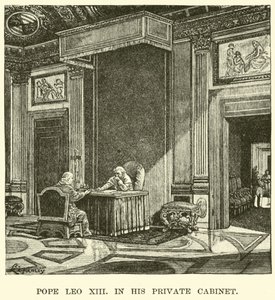 Pave Leo XIII, i sitt private kabinett av American School