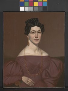 Portrett av Eliza C. Ayres (olje på lerret) av American School