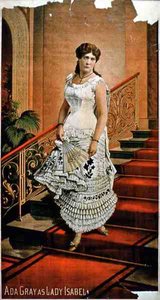 Portrett av Ada Gray som Lady Isabel (litho-farge) av American School
