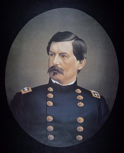 Portrett av general George B. McClellan (litho-farge) av American School