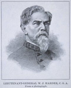 Portrett av generalløytnant W.J. Hardee (1815-73) (litho) av American School