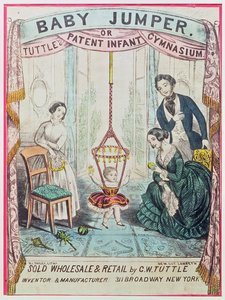 Plakat som reklamerer for Baby Jumper eller Tuttes Patent Infant Gym, utgitt av WJ Dailey
