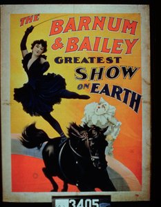 Plakat som reklamerer for Barnum og Bailey Greatest Show on Earth