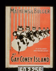 Plakat for Mathews & Bulger på Gay Coney Island