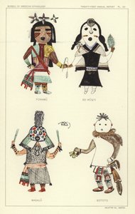 Powamu, So Wuqti, Masauu, Eototo (fargelitografi) av American School