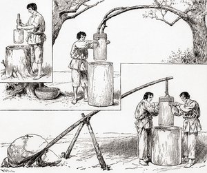 Primitive måter å male mais på, fra 