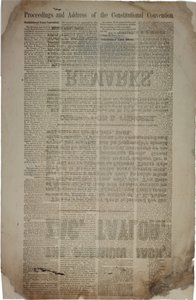 Saker og adresse til den konstitusjonelle konvensjonen, ca. 19. mars 1861 av American School
