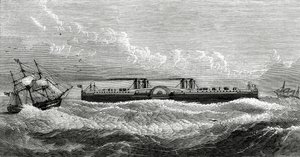 Foreslått Ferry-Steamer mellom Dover og Calais, illustrasjon fra Appletons Journal, 4. mai 1872 av American School