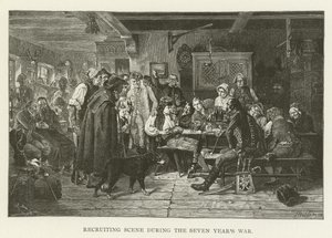 Rekrutteringsscene under syvårskrigen av American School