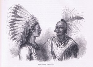 Red Indian warriors, illustrasjon fra Cassell