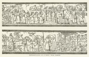 Representasjon av en beleiring; fra Nimrud av American School