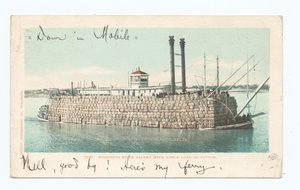 River Packet, Load of Cotton, South (farge litho) av American School