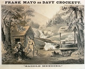 Saddle Mending, plakat for Davy Crockett med Frank Mayo i hovedrollen