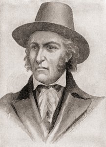 Samuel Chester Reid, sjef for en kaper under krigen i 1812, fra 'The History of Our Country', utgitt 1905 (litho) av American School