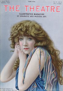Sarah Bernhardt i rollen som trollkvinnen, et skuespill av Sardou, forsideillustrasjon av Theatre magazine, juni 1906 av American School