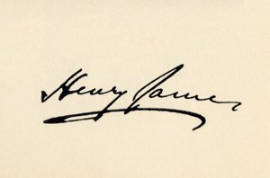 Signaturen til Henry James av American School