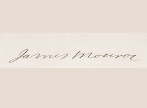 Signaturen til James Monroe av American School